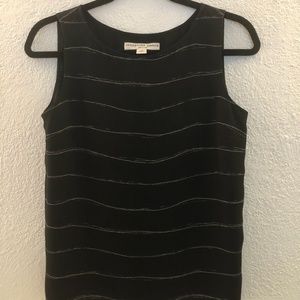 Black Striped Tank Top Blouse
